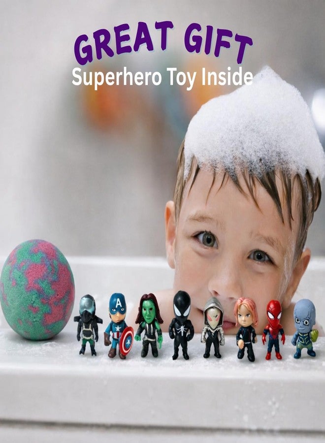 EvolutionUSA 6 Purple Epic Superhero Bath Bombs for Kids – Childrens Super Hero Bath Bombs Toy, Organic Bathbomb with Surprise, Superhero Bath Fizzers, Lush Bathbombs Birthday, Christmas, Easter - Image 5