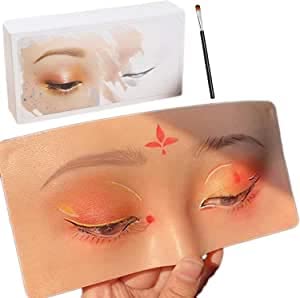Elecsera Practicing Eyeshadow Silicone Face and Eye Makeup Practice Board 3 g Skin - Image 1