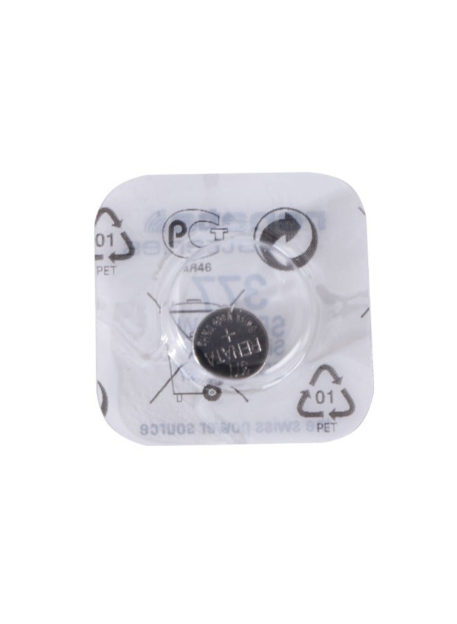 Renata wristwatch battery - Swiss made, 1.55V button cell, Renata Long Life Battery, Strap (1 pcs) R377-1, SR626SW - Image 1