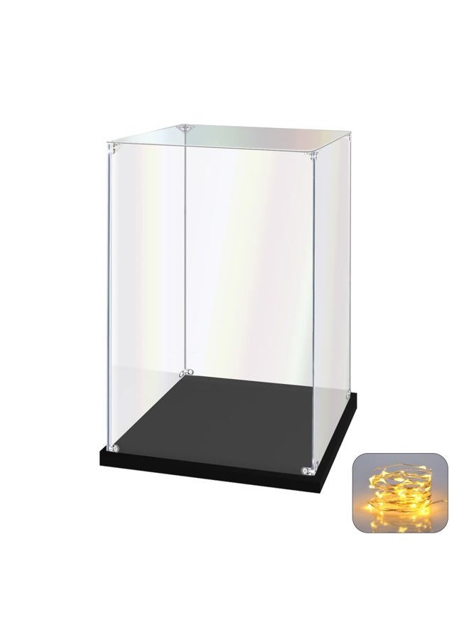 KOLIPI Acrylic Display Case for Collectibles Assemble Clear Acrylic Display Box for Lego Alternative Glass Case for Display Figures Doll Toys Home Storage(8x8x12 inch, 20x20x30 cm) - Image 1