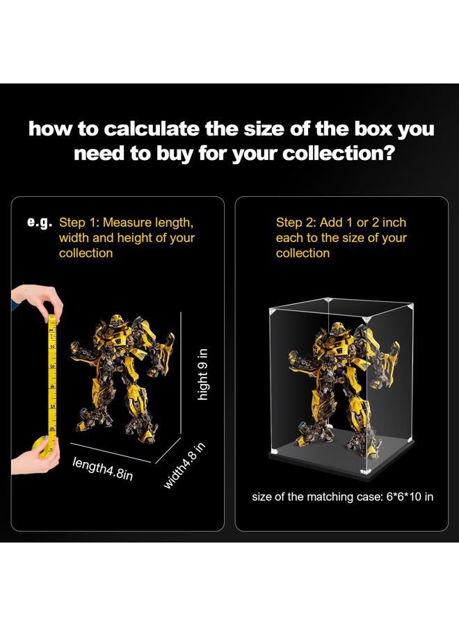 KOLIPI Acrylic Display Case for Collectibles Assemble Clear Acrylic Display Box for Lego Alternative Glass Case for Display Figures Doll Toys Home Storage(8x8x12 inch, 20x20x30 cm) - Image 4