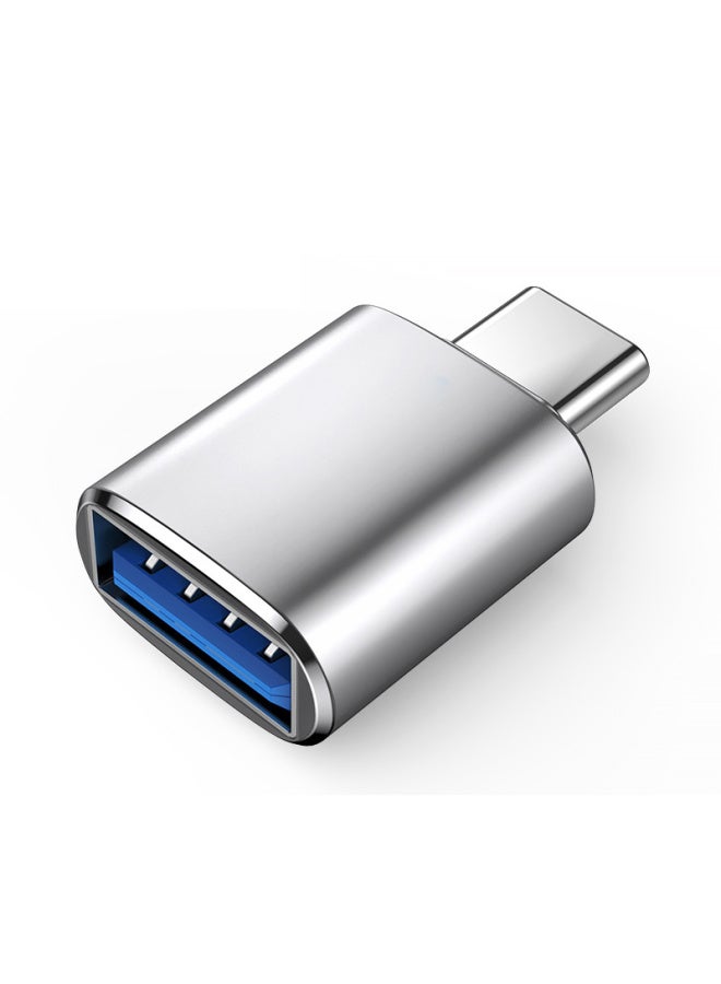 Applicable To Iphone15/16 Apple 12/13 External U Disk OTG Adapter 3.0 Converter Connection Lightni-Color:2 Pack [silver] Type-c Male To Usb3.0 Female★Special For Apple 15/16  - Image 1