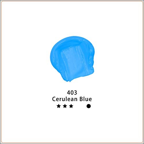 Artecho Blue Acrylic Paint, Cerulean Blue Paint (120ml / 4.05oz) Tubes, Art Craft Paints for Canvas, Rock, Stone, Wood, Fabric, Art Supplies - Image 2