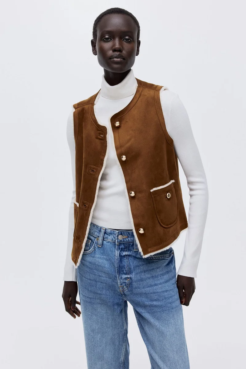 H&M Pile-lined gilet