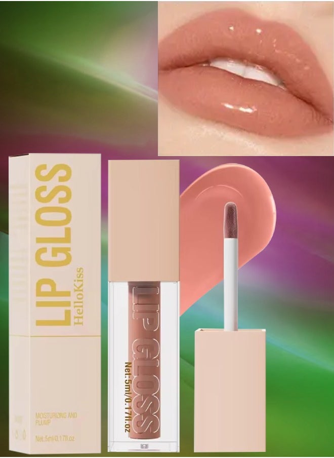 HelloKiss Ultra Glossy Lip Gloss Moisturizing Plump Moist Soft Lip Lifter Gloss Light Fine Texture Lipstick Lip Color Lip Oil Lip Gloss Plumper Volumizing lip Makeup Lip Gloss Oil 08  - Image 1