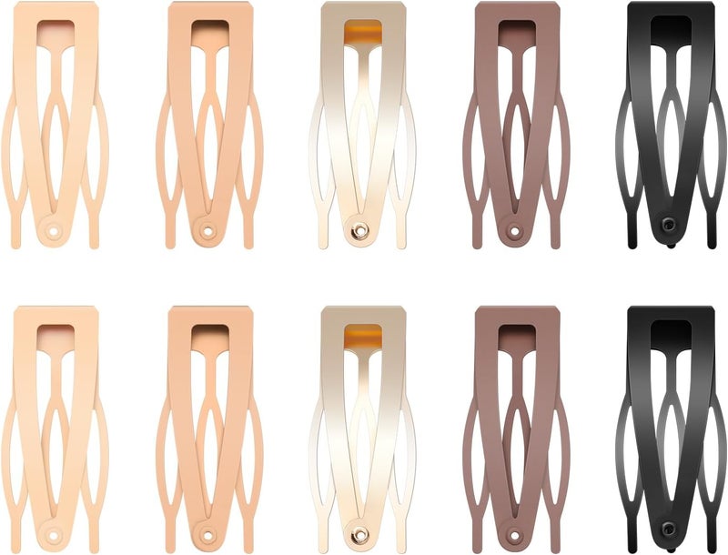 Etercycle 10 Pcs Double Grip Hair Clips, Metal Snap Hair Clips Hair Barrettes Women Hair Making Salon Supplies Hair Accessories (Multicolor) - Image 1