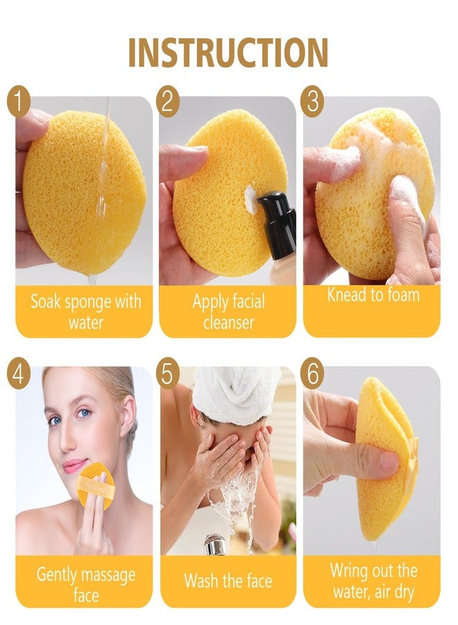 Raffaello إسفنجة الوجه، إسفنجات رافاييلو للوجه للتنظيف والتقشير، فرشاة تنظيف الوجه القابلة لإعادة الاستخدام يوميًا، تنظيف عميق وإزالة الجلد الميت 3 عبوات - Image 2