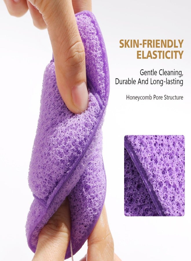 Raffaello إسفنجة الوجه، إسفنجات رافاييلو للوجه للتنظيف والتقشير، فرشاة تنظيف الوجه القابلة لإعادة الاستخدام يوميًا، تنظيف عميق وإزالة الجلد الميت 3 عبوات - Image 4