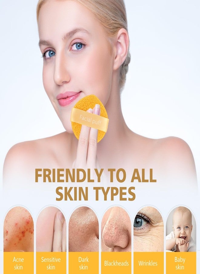 Raffaello إسفنجة الوجه، إسفنجات رافاييلو للوجه للتنظيف والتقشير، فرشاة تنظيف الوجه القابلة لإعادة الاستخدام يوميًا، تنظيف عميق وإزالة الجلد الميت 3 عبوات - Image 3