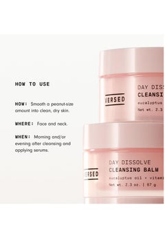 Versed Versed Day Dissolve Cleansing Balm - Makeup Melting Balm Infused with Vitamin E + Eucalyptus Oil to Calm Skin - Oil Based Double Cleanser with Avocado + Jojoba (0.6 oz)  - Image 2