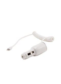 ماتريكس شاحن سيارة USB لأجهزة ايفون 5/6/7/iOS أبيض عبوة من 5 قطع  - Image 4