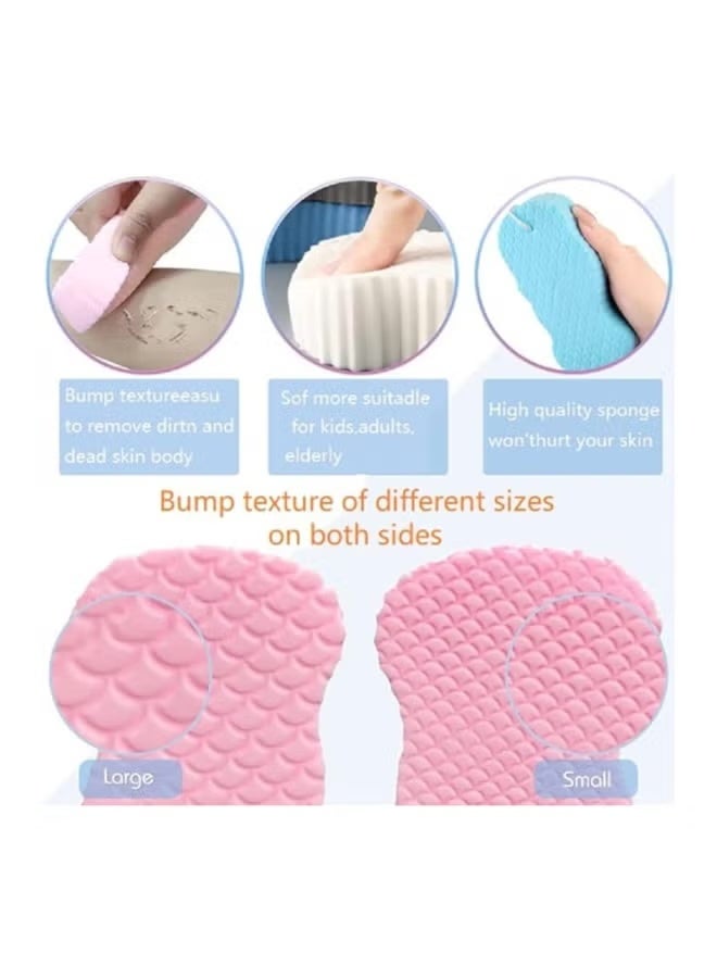 3 Pieces of Magical Exfoliating Bath Sponge, 3D Super Soft Exfoliating, Skin-Friendly, Reusable, Suitable for Adults, Children and Pregnant Women. (Pink+blue+grey) - Image 5