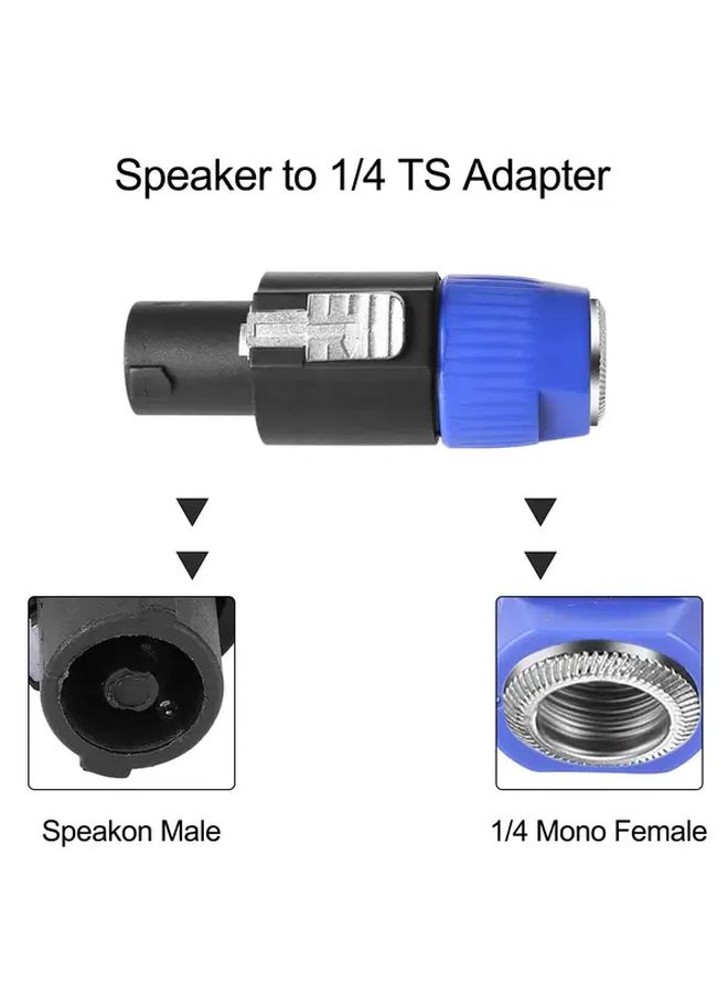 2pcs Speakon to 1 4 Inch Adapter Heavy Duty Speaker Connector with Screw Threads - Image 3