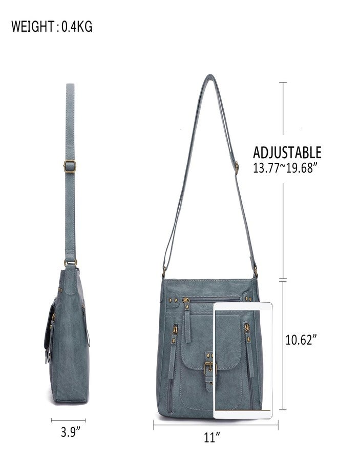 KL928 Crossbody Bags for Women, Multi Pocket Shoulder Bags, Medium PU Leather Cross Body Purses - Image 2