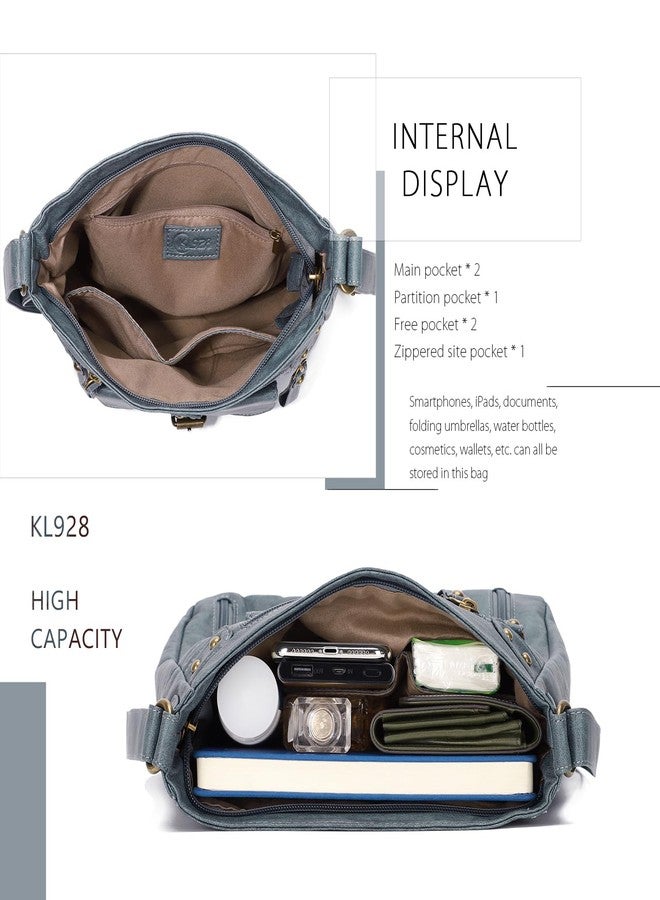 KL928 Crossbody Bags for Women, Multi Pocket Shoulder Bags, Medium PU Leather Cross Body Purses - Image 4