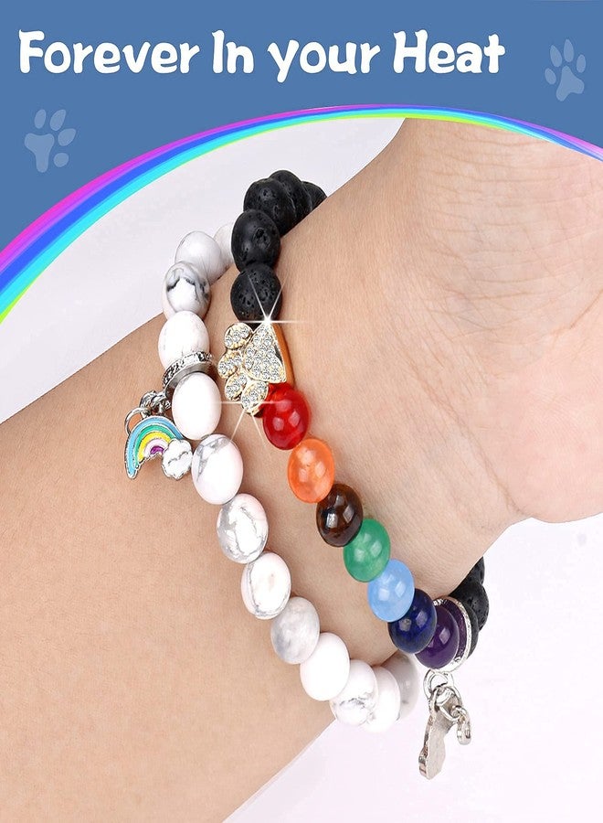 PSZEZNZ Pet Dog Cat Memorial Gifts Rainbow Bridge Bracelet for Beloved, Loss Sympathy Jewelry Gift Bracelets,personalized memorial gifts - Image 3