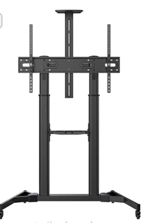 Generic - STARGOLD Telescopic Height Adjustable Ultra-large Display TV Cart For most 60"-100" LED/LCD Flat Panel TVs SG832 Black - Image 1