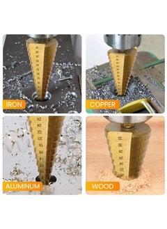 Serplex Serplex 6PCS Step Drill Bits Set HSS High Speed Steel for Stainless Steel Metal Wood Plastic Drilling 432MM420 MM412MM6MM8MM3MM with Case for Woodworking DIY Lovers  - Image 4