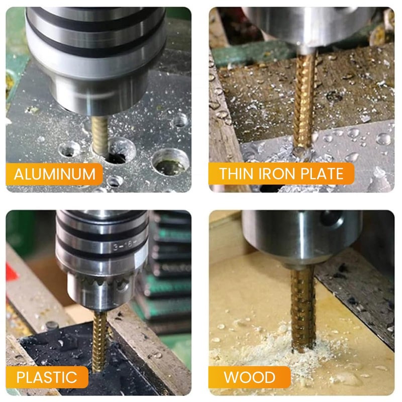 Serplex 6PCS Step Drill Bits Set HSS High Speed Steel for Stainless Steel Metal Wood Plastic Drilling 432MM420 MM412MM6MM8MM3MM with Case for Woodworking DIY Lovers - Image 5