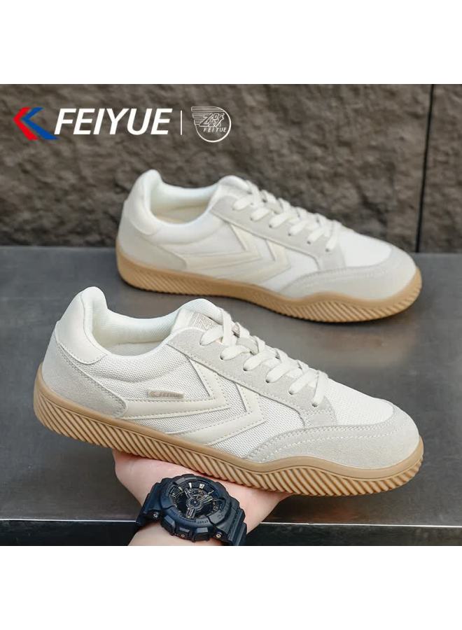 Feiyue Official Men's Sports Shoes  Spring New Casual Breathable Shoes Light Gray 44 - Image 1