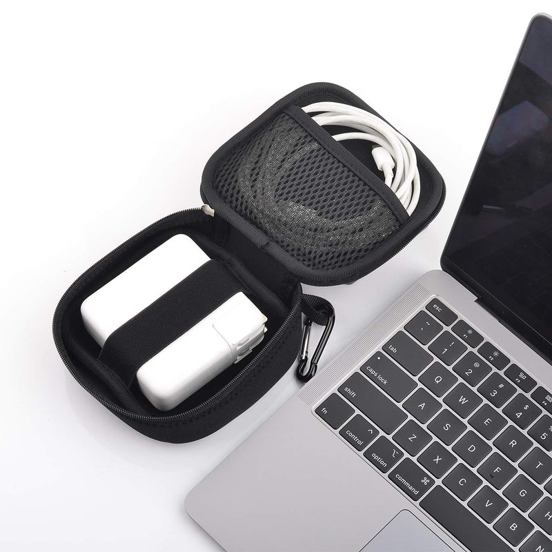 CM CM Small Travel Carrying Storage Organizer Bag Case Pouch Compatible with MagSafe Power Adapter, Laptop Accessories Cables, Cords, USB Drives, Earphones  - Image 4