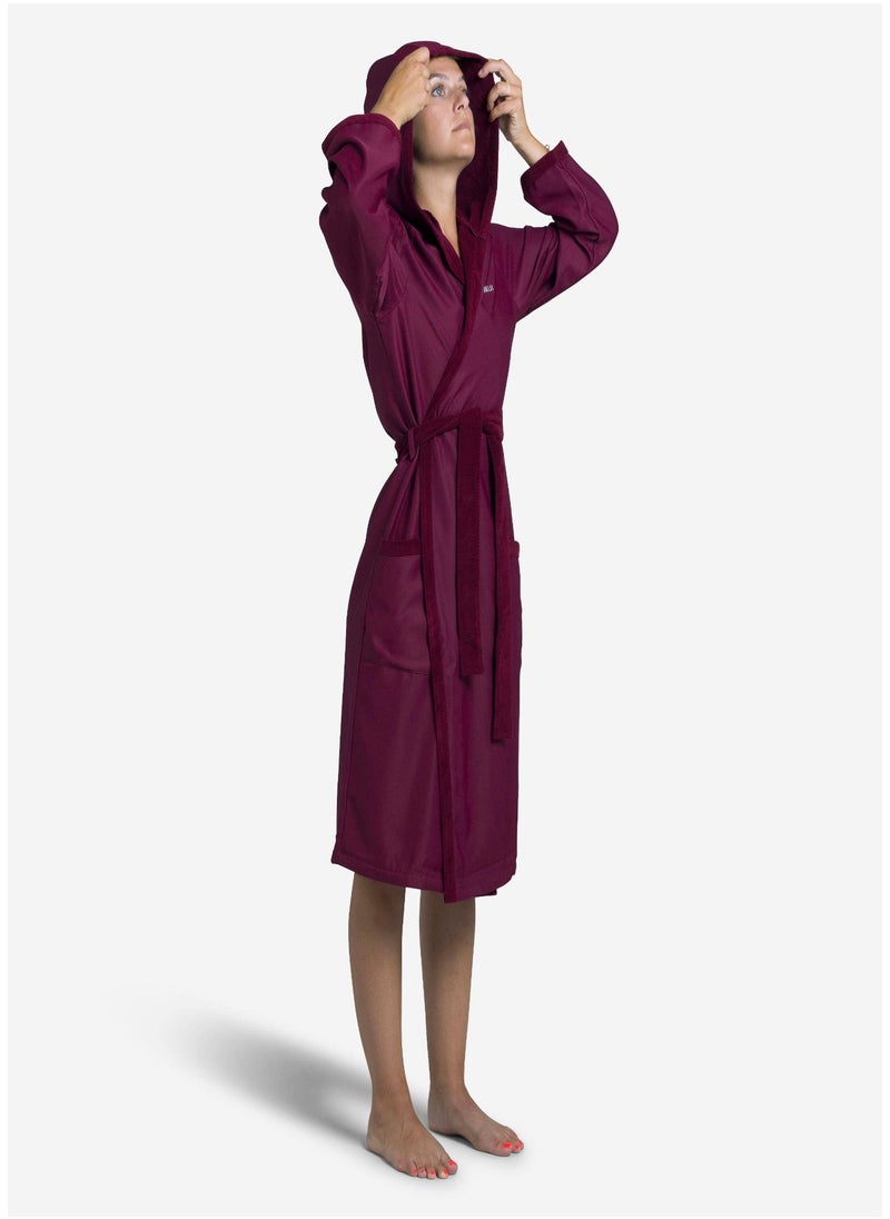 NABAIJI NABAIJI by DECATHLON, Women Bathrobe Soft & Absorbent Purple  - Image 2