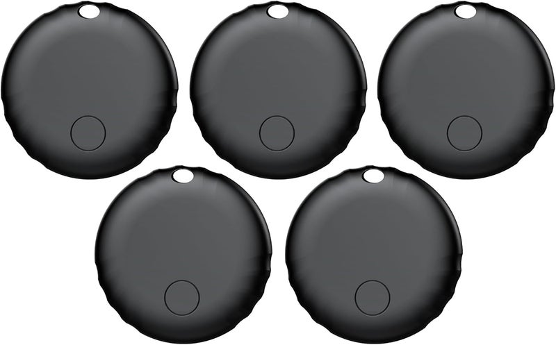 umoven Tracker Tag, Smart Tag Works with Find My App (iOS 14.6 Above), Keys Finder and Item Locator for Luggage, Backpack, Suitcases and More, Replaceable Battery, IP67 Waterproof Tracking Tags-5 Pack(Black) - Image 1
