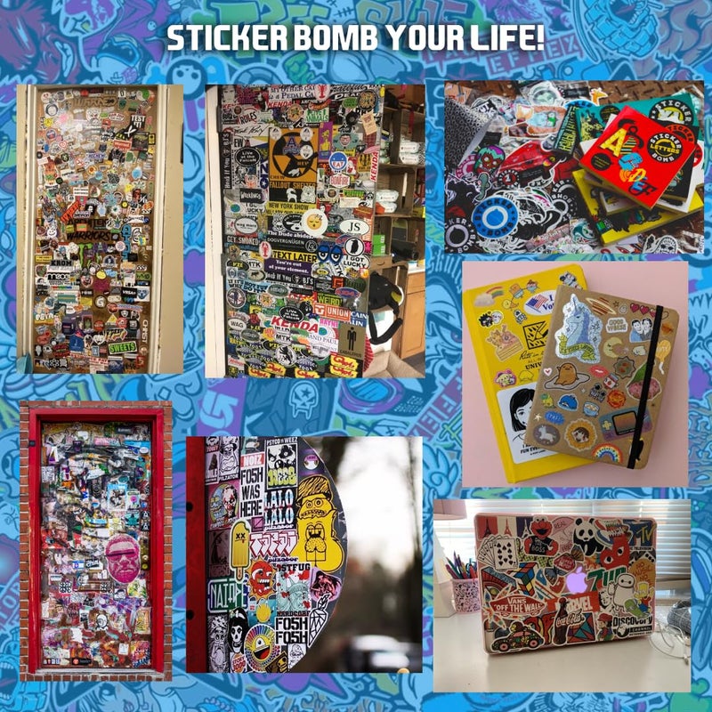50pcs Aesthetic Sticker pack Perfect for wall art craft Laptop Computer Car Water Bottle Travel Case Guitar Luggage Motorbikes(Hd Colors,Water/Splash resistant, Non Residue Removal,) (50pcs Aesthetic)  - Image 2