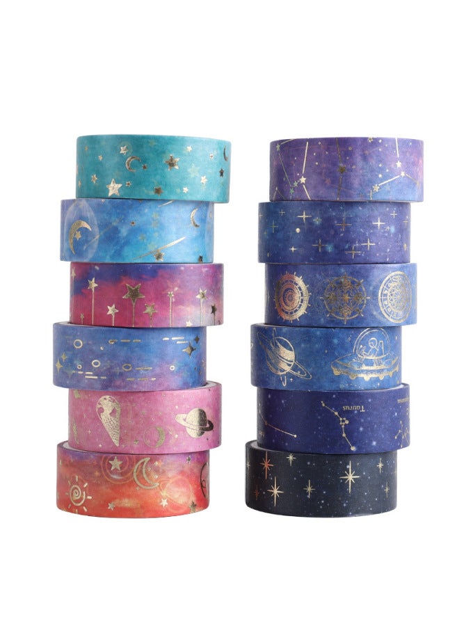 YIDA Culture Star Series Bronzing And Paper Tape Diy Decorative Hand Account Stickers Creative Life Small - Image 3