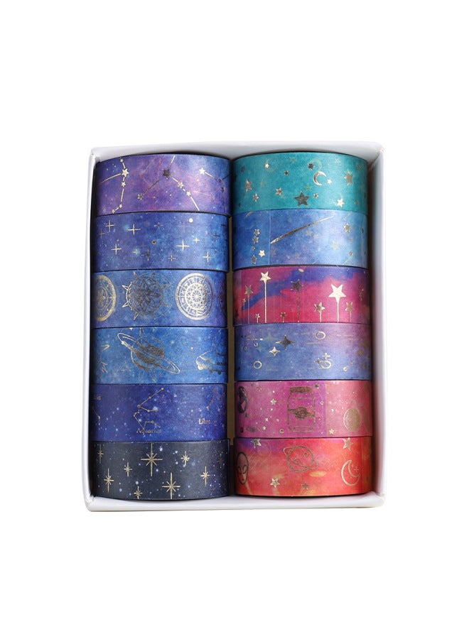 YIDA Culture Star Series Bronzing And Paper Tape Diy Decorative Hand Account Stickers Creative Life Small - Image 1