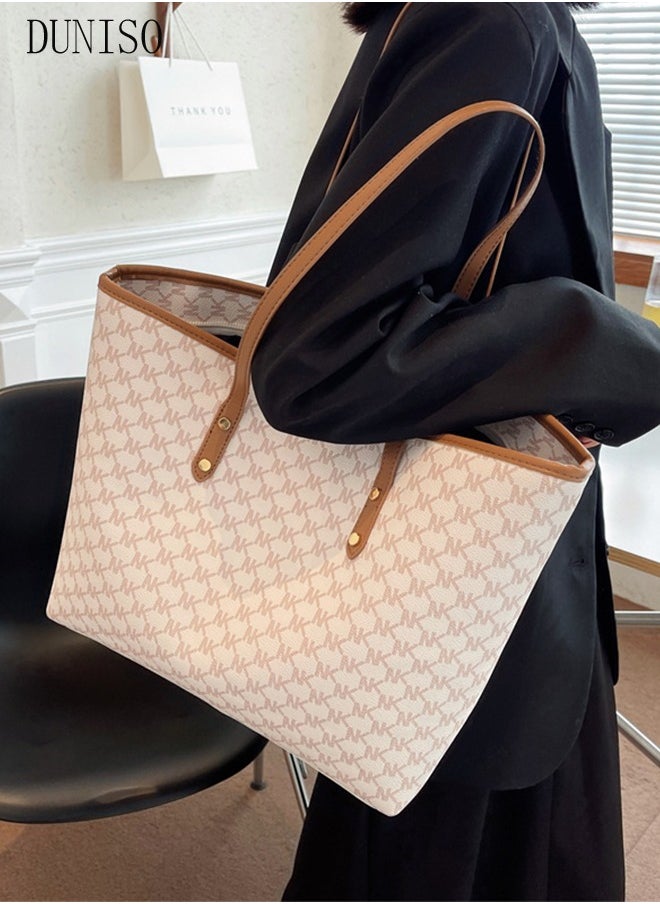 DUNISO - Women's Shoulder Tote Bag Faux Leather Handbag for Women Large Capacity Messenger Fashionable Travel Shoulder Bag for Ladies Girls College Students - Image 1
