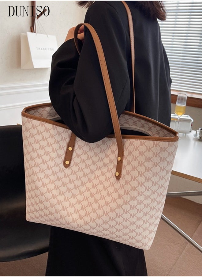 DUNISO - Women's Shoulder Tote Bag Faux Leather Handbag for Women Large Capacity Messenger Fashionable Travel Shoulder Bag for Ladies Girls College Students - Image 1