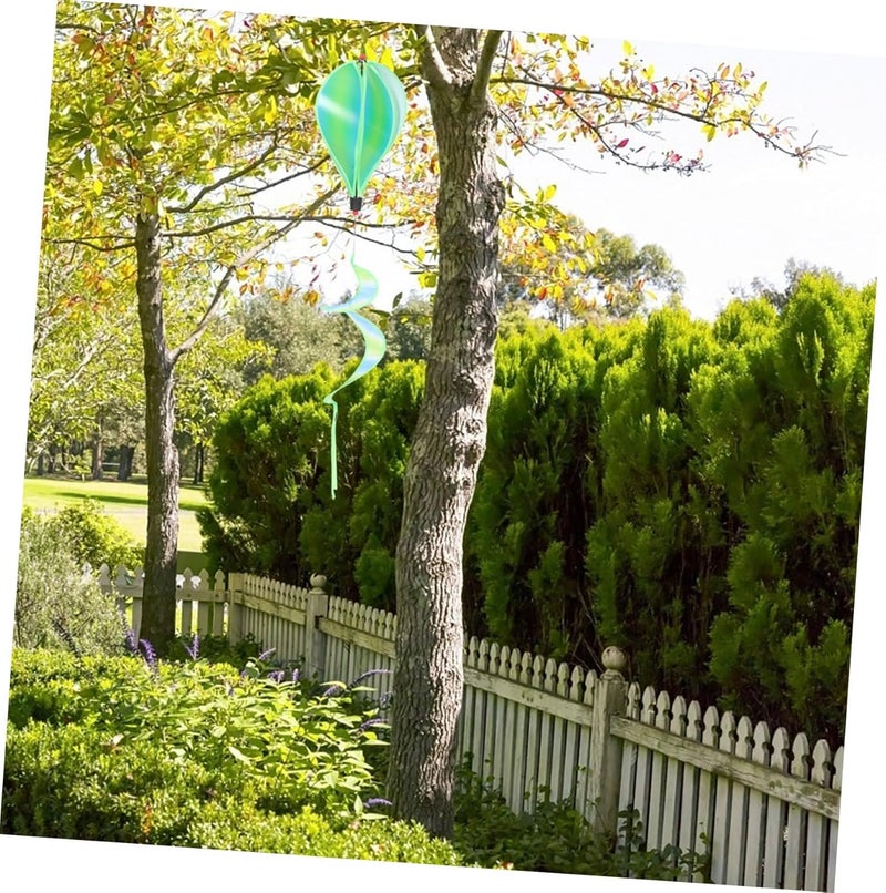 UKCOCO 1Pc Rainbow Wind Hot Air Balloon Wind Spinner Decoration for Outdoor Garden Durable Material Lightweight Portable for Courtyards and Patios Random Color - Image 3