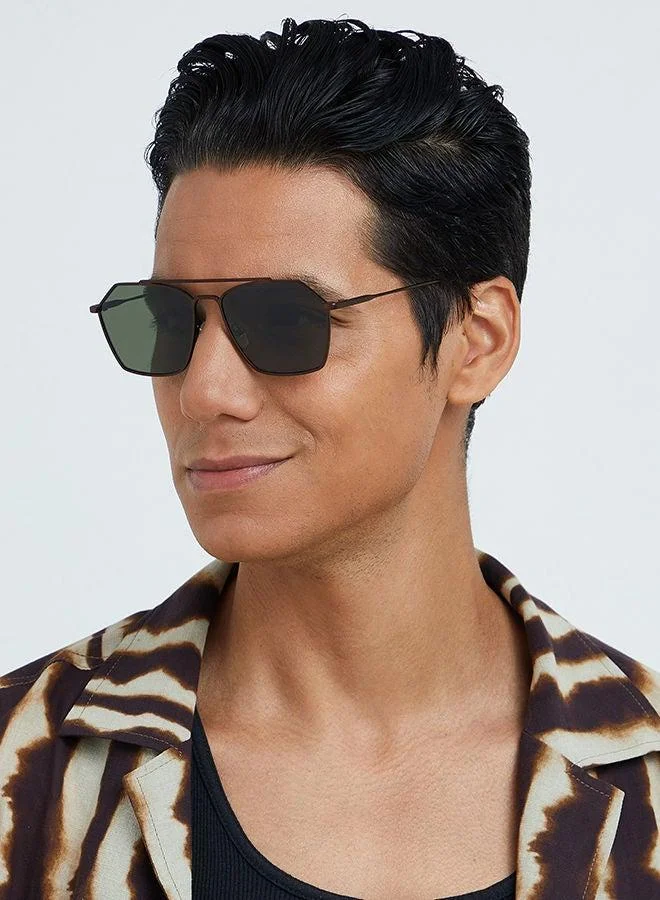 30Sundays 30Sundays FIGARO,Men Sunglasses, Aviator Sunglasses, UV Protection: UV400 (Brown,Green)