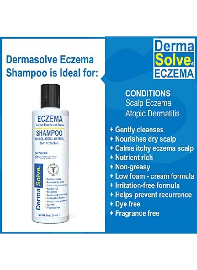 Dermasolve - Eczema Relief Shampoo & Conditer (Combo Pack) ; Eczema Flare Control Scalp & Dandruff Relief Therapy That Protects Moisturizes And Repairs Skin By Kids Babies & Adults Steroid Free - Image 1