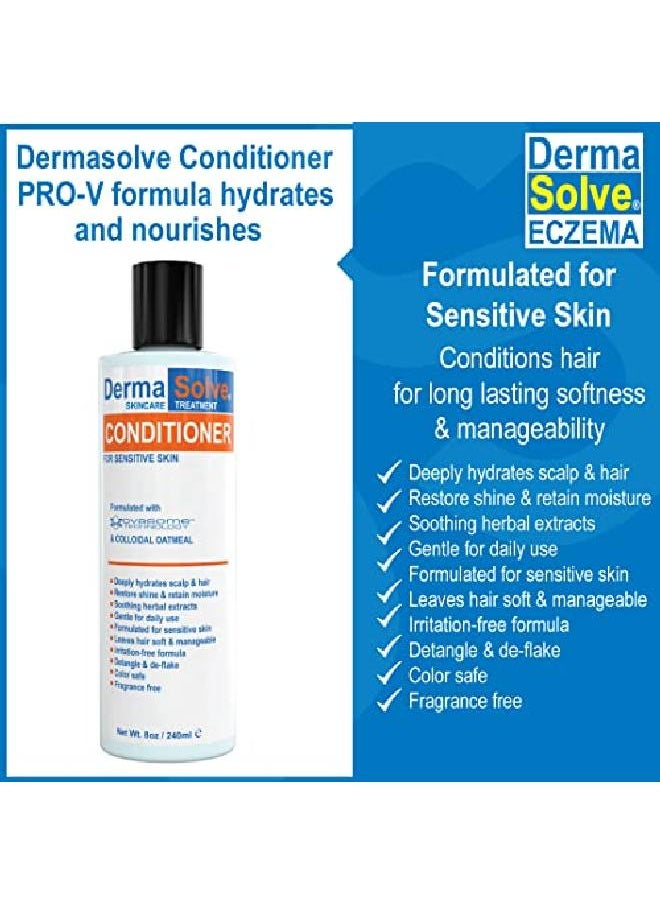 Dermasolve - Eczema Relief Shampoo & Conditer (Combo Pack) ; Eczema Flare Control Scalp & Dandruff Relief Therapy That Protects Moisturizes And Repairs Skin By Kids Babies & Adults Steroid Free - Image 1