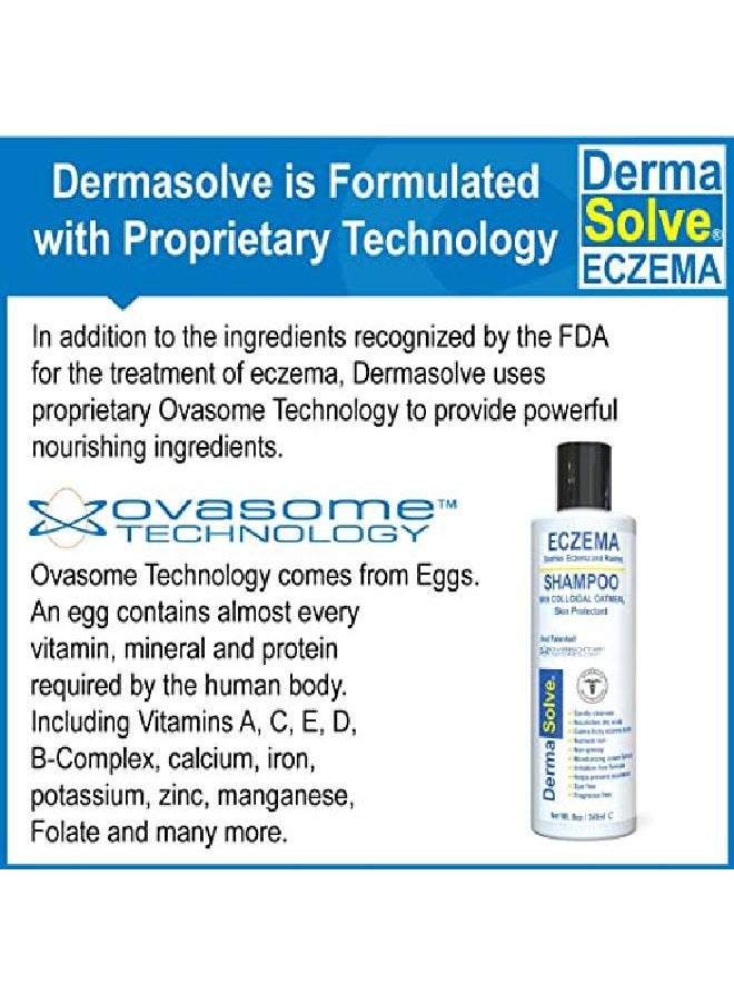 Dermasolve - Eczema Relief Shampoo & Conditer (Combo Pack) ; Eczema Flare Control Scalp & Dandruff Relief Therapy That Protects Moisturizes And Repairs Skin By Kids Babies & Adults Steroid Free - Image 1