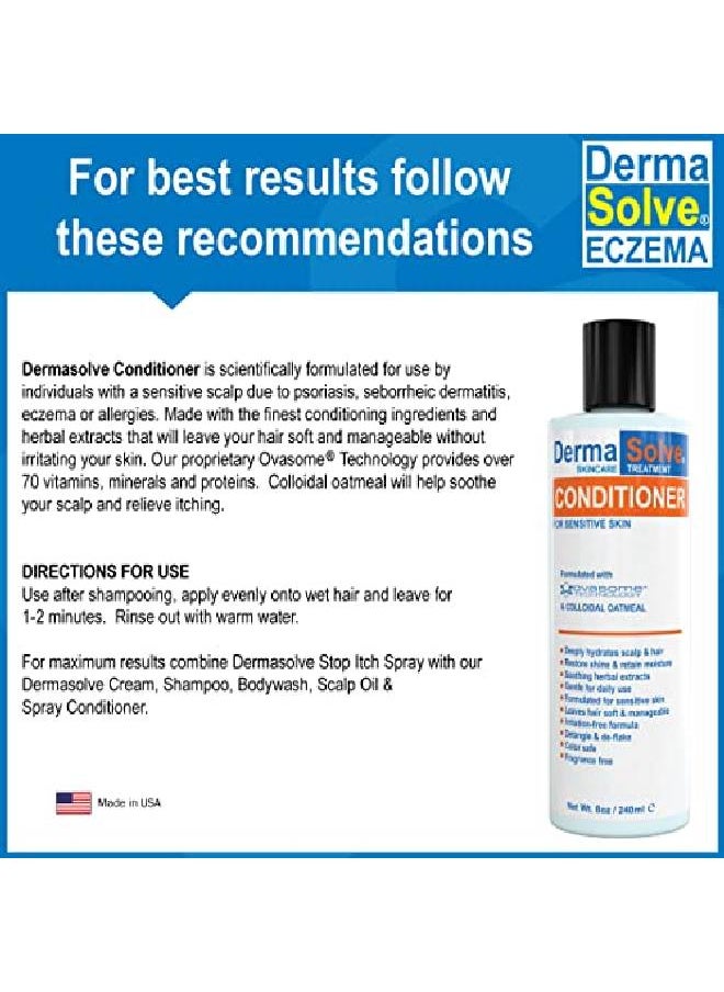 Dermasolve - Eczema Relief Shampoo & Conditer (Combo Pack) ; Eczema Flare Control Scalp & Dandruff Relief Therapy That Protects Moisturizes And Repairs Skin By Kids Babies & Adults Steroid Free - Image 1