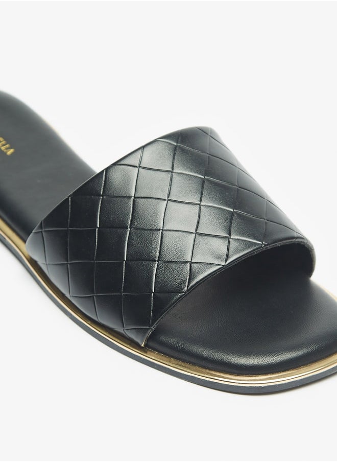 Flora Bella By Shoexpress - Women Textured Slip-On Sandals - Image 1