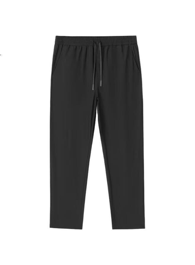 ASK Wendao Soft Oxygen Travel Pants Casual Sports Elastic Cool Thin Breathable Straight Pants W6815 Black 2Xl - Image 2