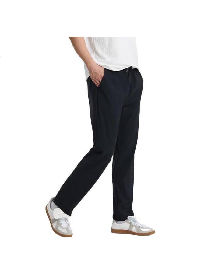 ASK Wendao Soft Oxygen Travel Pants Casual Sports Elastic Cool Thin Breathable Straight Pants W6815 Black 2Xl - Image 3
