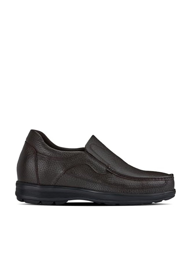 CALTO Men's Invisible Height Increasing Elevator Shoes - Dark Brown Premium Leather Slip-on Lightweight Casual Loafers - 3 Inches Taller - G1823 - Size 8 D(M) US - Image 1