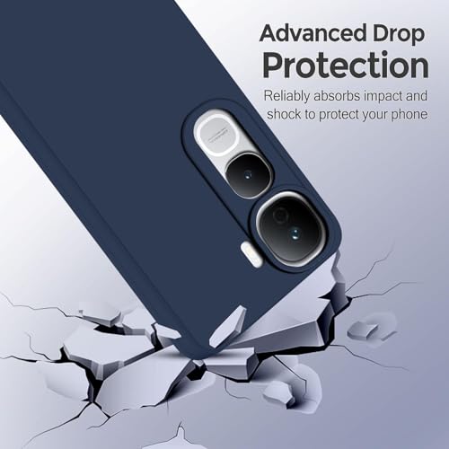SBMS Silicone Back Cover Case for Vivo Y400 Pro 5G | Soft Micro-Fibre Lining Inside | Camera Protection Bump | Shockproof Back Cover Case for Vivo Y400 Pro 5G (Blue) - Image 4