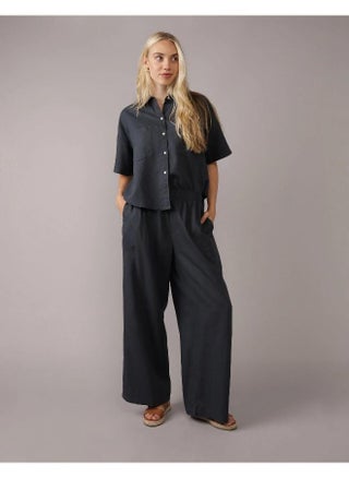 AE Linen-Blend Short-Sleeve Button-Up Shirt - pzsku/Z36680F4627F9AD8D8A5FZ/45/1748415650/3efce043-aeaf-4a49-b802-337147c41553