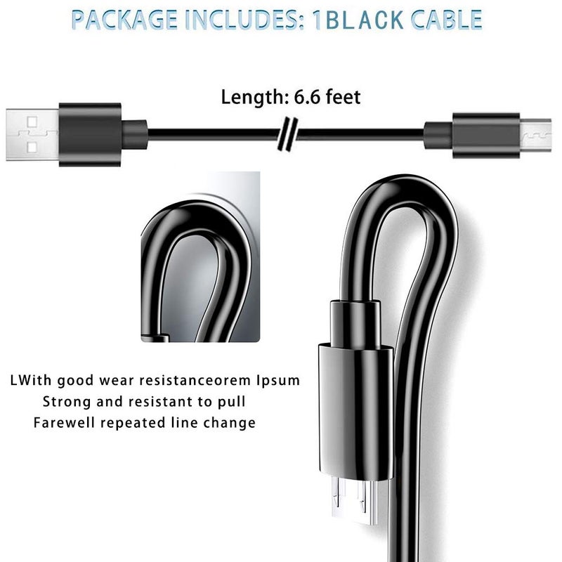 WZHENB Micro USB Charging Cable Cord Wall Charger Compatible for Beats by Dr Dre Studio Solo Powerbeats 3 2 1 Wireless Headphone, Sony SRS-XB41 XB12 XB20 XB21 XB22 XB31 XB32 XB01 XB10, SRS X3 X2 Speaker 3FT - Image 3