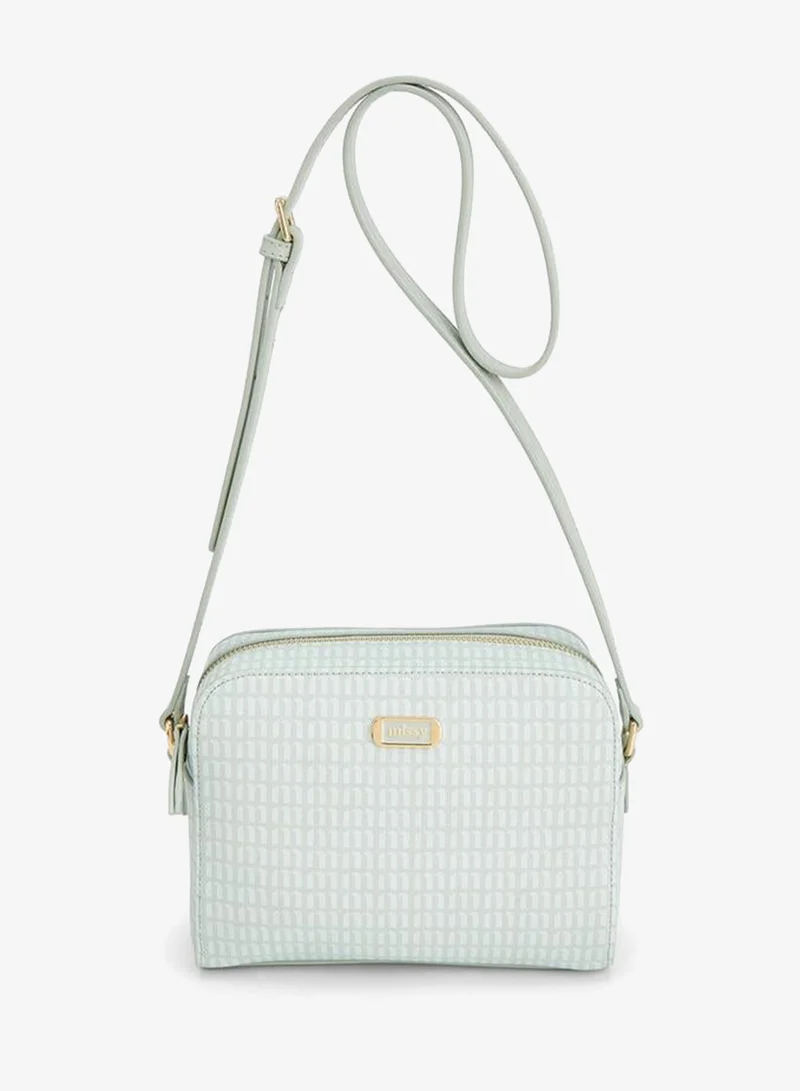 MISSY Monogram Print Crossbody Bag With Adjustable Strap