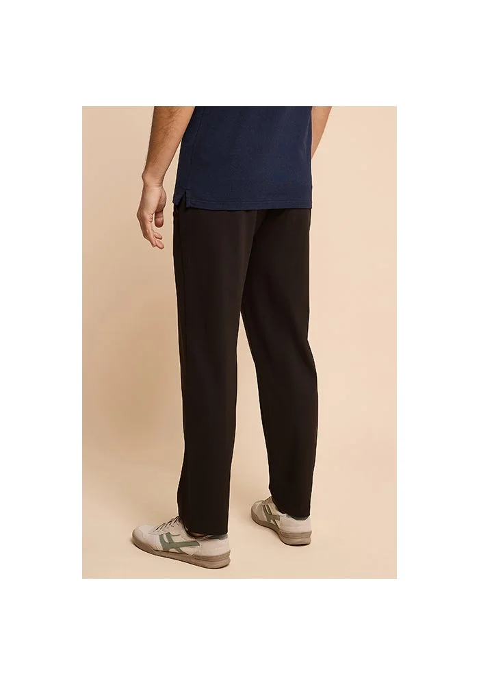 R&b  Solid Straight Fit Pants with Drawstring Waist for Men | Best Price UAE