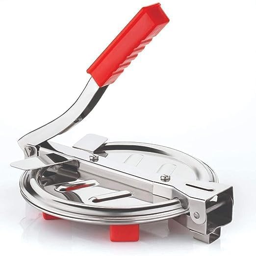 Kriya KRIYA Puri Maker Press Machine Roti Chapati Presser for Home PapadKhakhraPoori Manual Hand Press Steel with Handle for Kitchen and Stainless SteelPuri Maker Press Machine  - Image 1