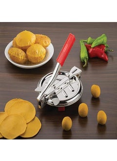 Kriya KRIYA Puri Maker Press Machine Roti Chapati Presser for Home PapadKhakhraPoori Manual Hand Press Steel with Handle for Kitchen and Stainless SteelPuri Maker Press Machine  - Image 5