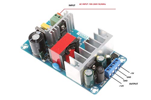NOYITO AC to DC Power Supply Module DC 12V 8A, 5V 1A Dual Output AC 120V 100-260V to 12V 5V 100W Industrial Power Module (Dual Output 12V 8A, 5V 1A) - Image 2